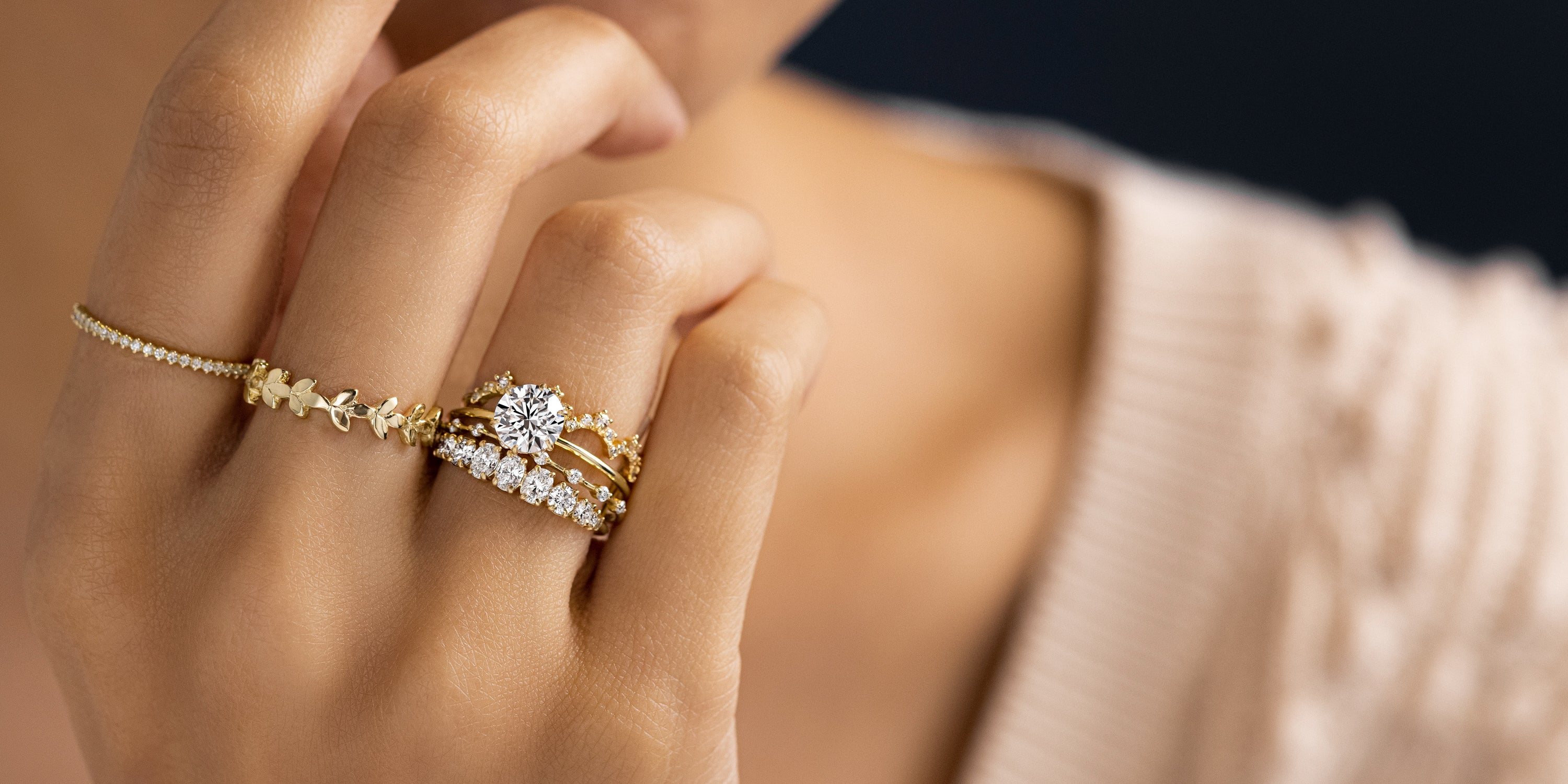 Bridal Set Diamond 10K Yellow Gold – Khemlani Mart